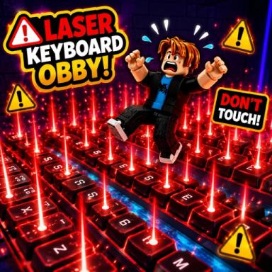 Thumbnail for [LASER] 1+ Win Keyboard Escape Obby  Game