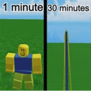 Thumbnail for Roblox But You Get Taller Every Second Game