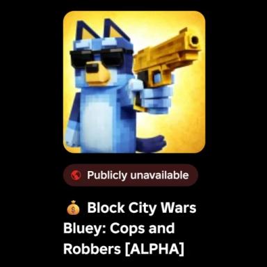 Thumbnail for Block City Wars Bluey Dog: Cops and Robbers ALPHA Game