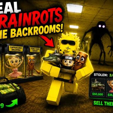 Thumbnail for Save Brainrots from Backrooms Game