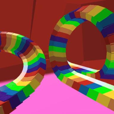 Thumbnail for Ride Down A Rainbow Slide! Game