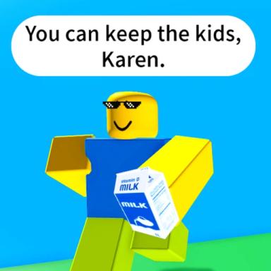 find milk at the store and leave your kids obby 🥛 icon