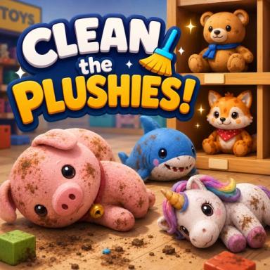 Thumbnail for Clean the Plushies! 🐷🦄🦖 Game