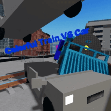 Colorful Train VS Car icon