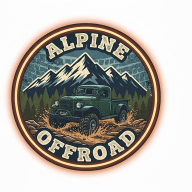 Alpine realistic offroad icon