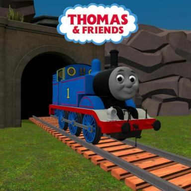Thumbnail for blue train and his friends falling down the ramp  Game