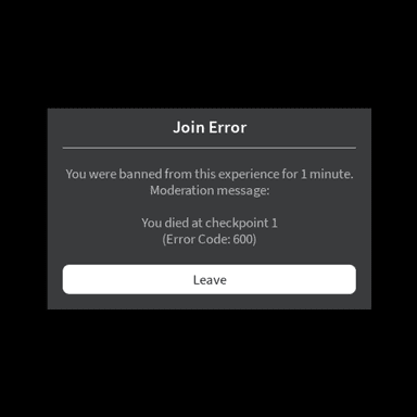 Obby But If You Die You Get Banned icon