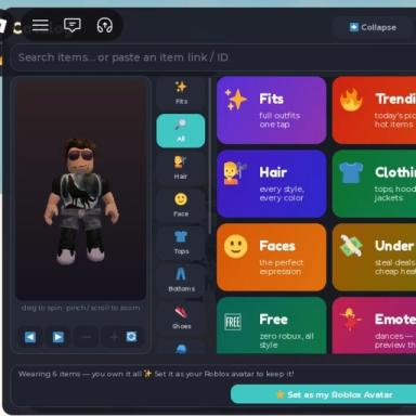 Thumbnail for Avatar Editor [Try On Everything Marketplace] Game