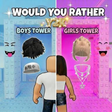 Thumbnail for Would You Rather: Y2K Boys & Girls Outfit Tower✨ Game