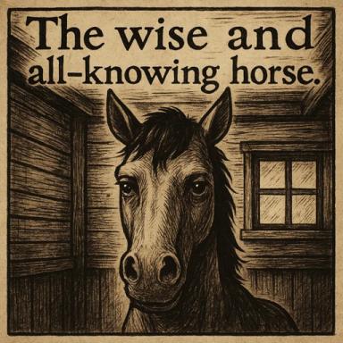 The wise and all-knowing horse icon