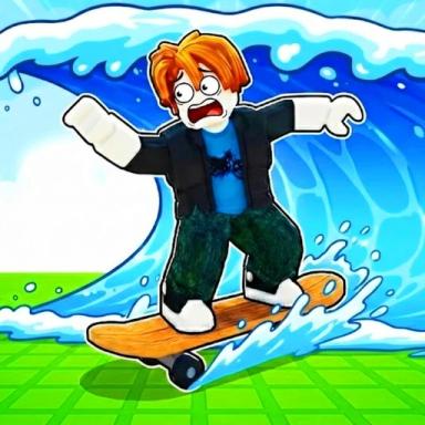 Thumbnail for 🛹Escape Tsunami on Skateboard Game