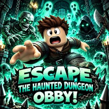 Thumbnail for (SCARY) ESCAPE THE HAUNTED DUNGEON OBBY ⛓️💀 Game