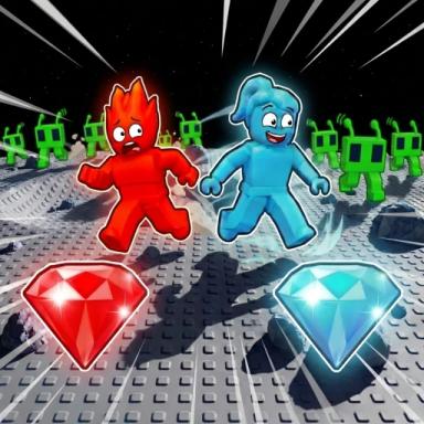 Thumbnail for [🌕] Water & Fire [2 Player Obby] Game