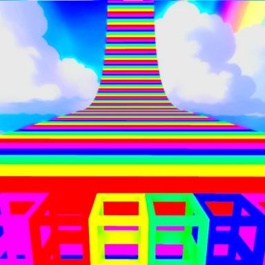 Thumbnail for 🌈 Easy Rainbow Vibe Obby Game