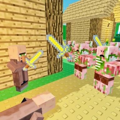 Thumbnail for Zombie Pigman vs Village Game