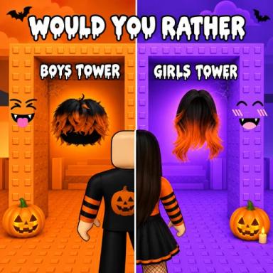 Thumbnail for Would You Rather: Halloween Outfit Tower 🎃 Game