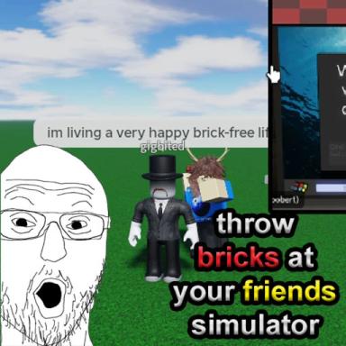 Thumbnail for throw bricks at your friends simulator Game