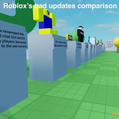 Thumbnail for roblox's bad updates comparison  Game