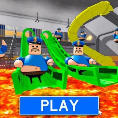 Thumbnail for LAVA SLIDE PRISON RUN WITH ITEMS! (Obby) Game