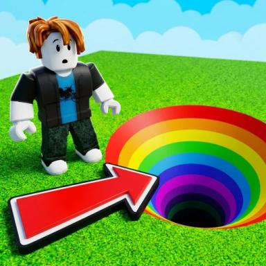 Thumbnail for JUMP INTO A RAINBOW HOLE🌈 Game