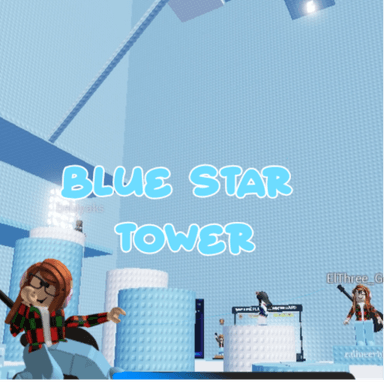Blue star tower icon