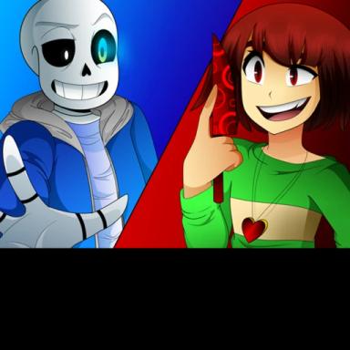 undertale sans v chara (back) icon