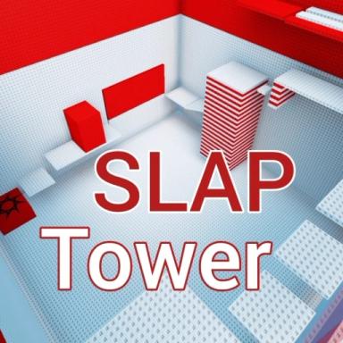 Slap tower red and white icon
