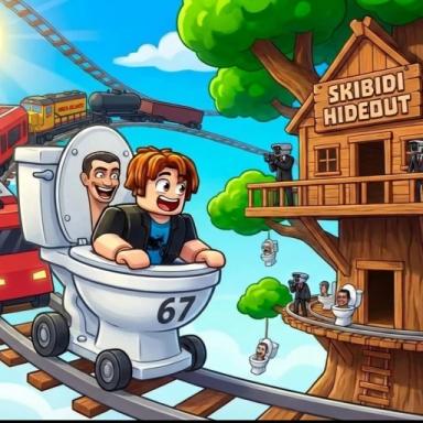 Thumbnail for Ride Brainrot Trains Cart Ride to Skibidi Hideout! Game