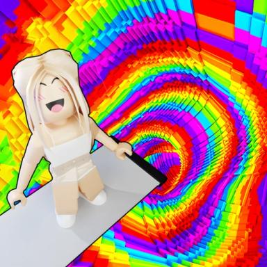 Thumbnail for 🌈 Fall 99999 Rainbow Spiral! Parkour Obby Game