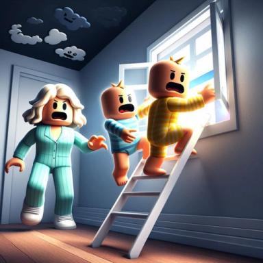 Thumbnail for Team Babysitter Escape! (TEAMWORK OBBY) Game