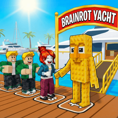 Thumbnail for Line to Brainrot Yacht! Game