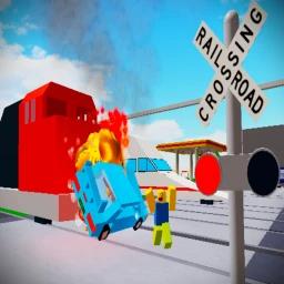 Crash cars into trains! icon