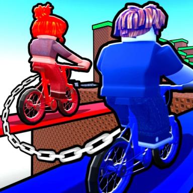 Thumbnail for Chained Bikes! [2 Player Obby] Game