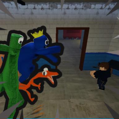 Thumbnail for Rainbow Friends But Guns (Mod) Game
