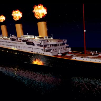 Titanic ship sinking icon