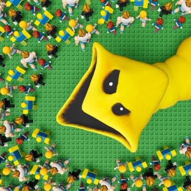 Thumbnail for 100 Players Enter Hungry Worm Game