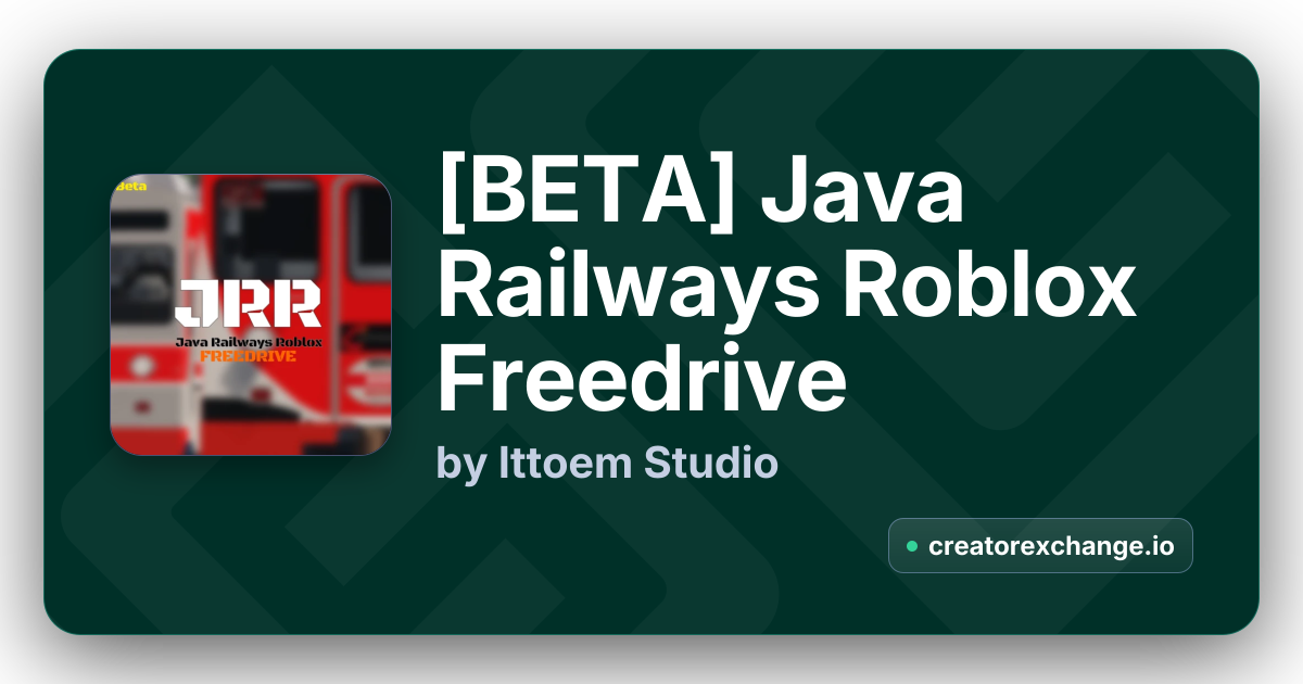 [BETA] Java Railways Roblox Freedrive by Ittoem Studio | Creator Exchange