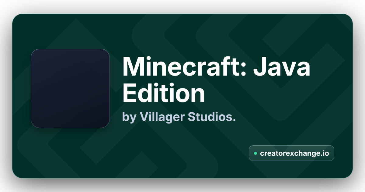 Minecraft: Java Edition by Villager Studios. | Creator Exchange