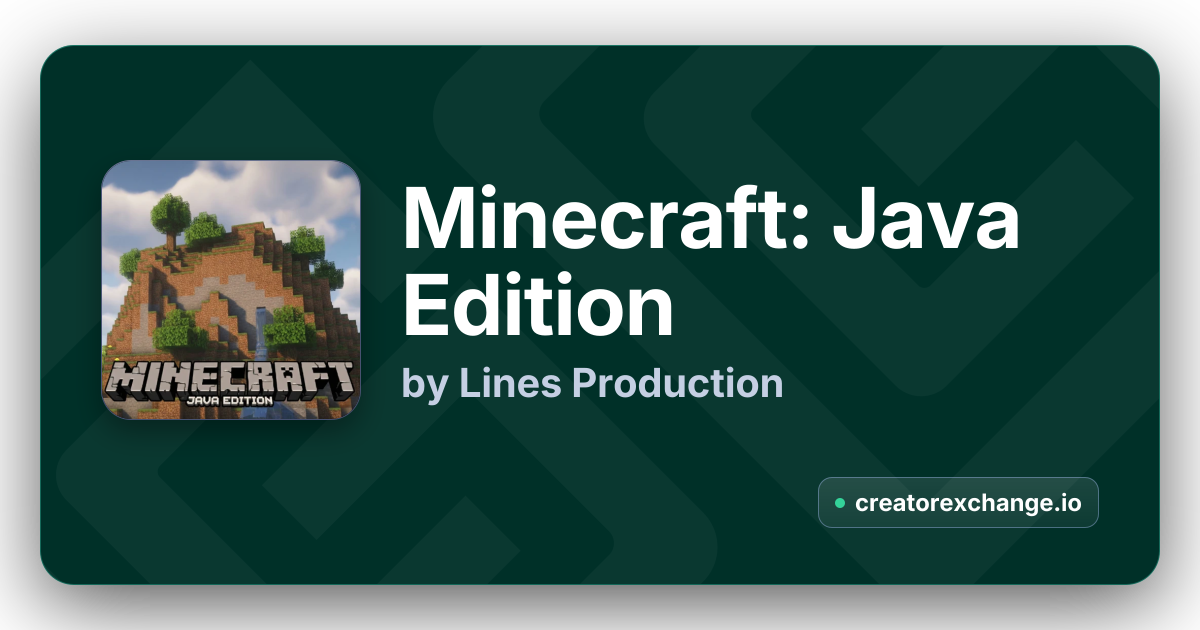 Minecraft: Java Edition by Lines Production | Creator Exchange
